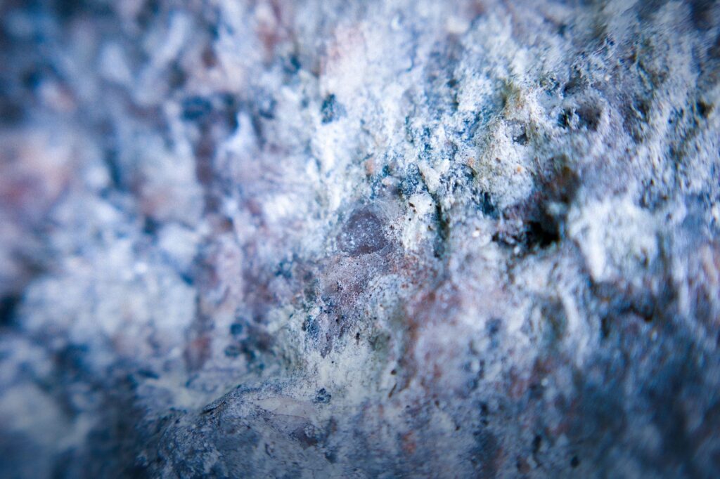 a close up of a colourful rock
